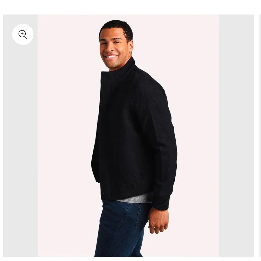 Rodd & Gunn Navy Wallingford Collar Bomber Jacket - Picture 2 of 12